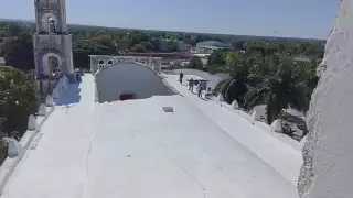 Reconstrucción del techo de la iglesia de San Luis Obispo, en Calkiní, estará lista en 2026 