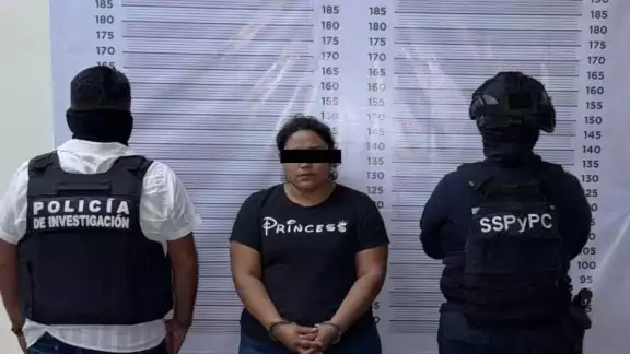 La detenida fue identificada como Cindy Marisol “N” quien fue puesta a disposición de las autoridades La detenida fue identificada como Cindy Marisol “N” quien fue puesta a disposición de las autoridades