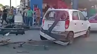 Automovilista causa accidente en Chetumal y se da a la fuga