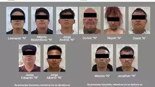 Los detenidos fueron identificados como Jorge Alberto "N", Corbin "N", Nayeli "N", David "N", Jesús Eduardo "N", Marcos "N", Jonathan "N", Leonardo "N" y Alberto Maximiliano "N"