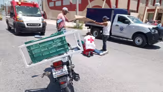 Choque frontal de motos deja herido en Champotón; el responsable intentó huir