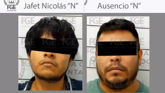 Los detentidos fueron identificados como Jafet Nicolás “N” y Ausencio “N” Los detentidos fueron identificados como Jafet Nicolás “N” y Ausencio “N”