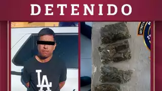 Detienen a sujeto con presunta droga en la colonia Pablo García, en Campeche