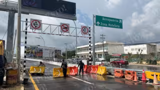 Luego de carreras y concierto, este lunes el Puente Nichupté luce vacío y sin acceso al público
