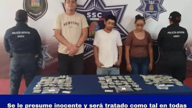 Los detenidos fueron identificados como Víctor “N”, José Guillermo “N” y María Guadalupe “N”