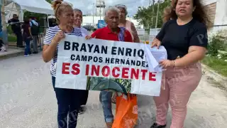 en la audiencia donde supuestamente la testigo dio su testimonio, a Bryan Enrique no le autorizaron ir al Juzgado
