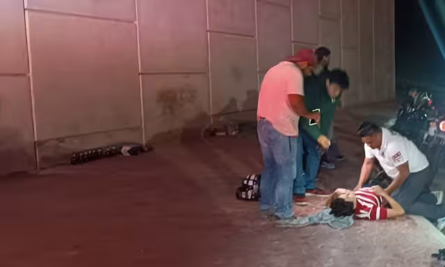 Reportan accidente de motociclista en la entrada de Seybaplaya