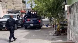 Unidades y elementos de la Policía se desplegaron para buscar al extorsionador.