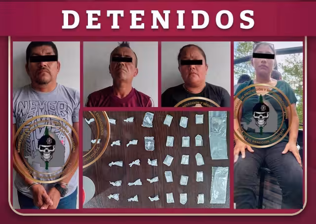 Los implicados fueron trasladados a la Vicefiscalía de Escárcega.