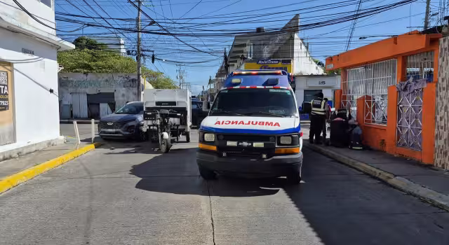 Accidente vial en cruce de calles 25 y 38 deja un lesionado