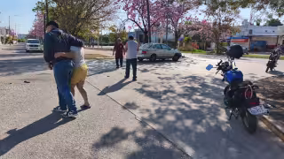 Corte de circulación provoca accidente entre auto y moto en Campeche
