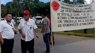 Fueron cerca de 150 taxistas los manifestantes