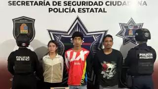 Fueron identificados como Bryan Felipe “N”, Víctor Favian “N” e Itzel Valeria “N”