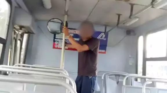 Al parecer, el hombre padece de sus facultades mentales y necesita la ayuda de un bastón para caminar, sin embargo, se movilizó rápido para huir Al parecer, el hombre padece de sus facultades mentales y necesita la ayuda de un bastón para caminar, sin embargo, se movilizó rápido para huir