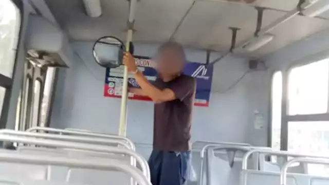 Al parecer, el hombre padece de sus facultades mentales y necesita la ayuda de un bastón para caminar, sin embargo, se movilizó rápido para huir