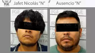 Los detentidos fueron identificados como Jafet Nicolás “N” y Ausencio “N”