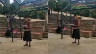 Pobladores visten  de mujer al Alcalde de Aldama, Chiapas, por no cumplir con sus obras: VIDEO