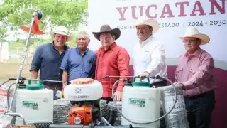 Avanza el Renacimiento Agrícola en Yucatán: Joaquín Díaz Mena entrega herramientas e insumos en Tizimín