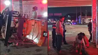 Auto embiste a un mototaxi a la altura del puente de San Pedro Nohpat en la vía Mérida-Valladolid