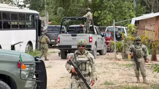Elementos del Ejército Mexicano participaron en el operativo.