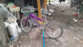 Familiares de un menor recuperaron su bicicleta morada esta mañana
