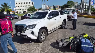 Un motociclista de motoentregas resultó lesionado en Ciudad del Carmen.