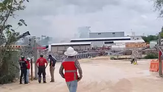 Sólo un elemento logró ser sofocado por el fuego pero recibió atención médica oportuna