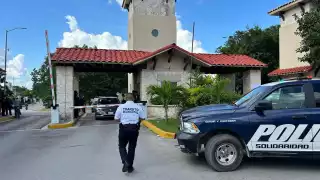 Agentes de la Policía acudieron al fraccionamiento.