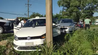 Ambos conductores turnaron el choque con sus seguros