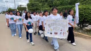 El recorrido se hizo en calles de Hopelchén