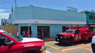Trabajador sufre descarga eléctrica en el centro de Campeche.