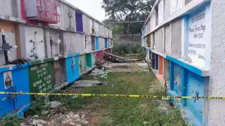 Un macabro hallazgo se dio en el panteón El Nuevo en la colonia La Jeringa