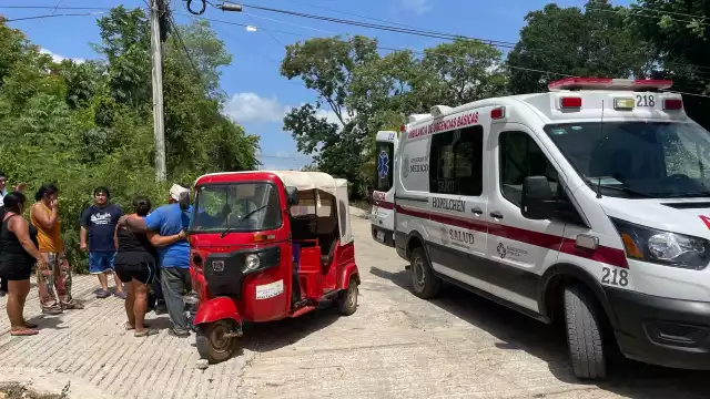 Mototaxista resulta lesionado tras accidente de tránsito en Hopelchén