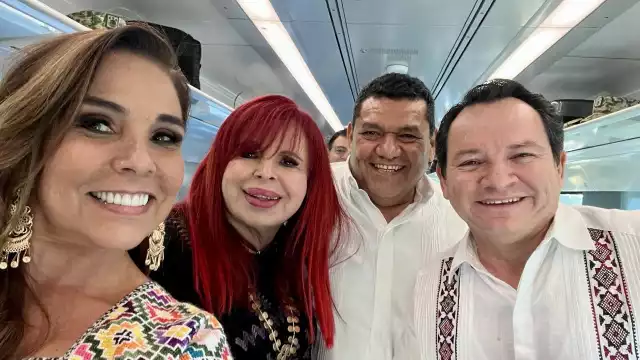 Gobernadores de la Península recorren el sureste a bordo del Tren Maya