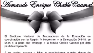 Fallece el profesor Armando Enrique Chablé Caamal; mantienen luto en Iturbide y Dzibalchén