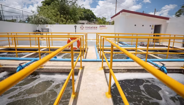 Rehabilita Gobierno del Estado planta de tratamiento de aguas residuales en Mérida