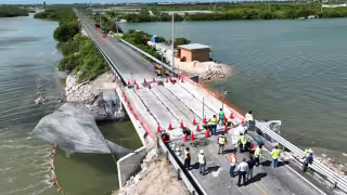 Cierre total en el acceso a Chelem se mantiene por la reconstrucción del puente Yucalpetén II