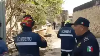 Muro colapsa sobre un trabajador en el barrio de Santiago de Mérida