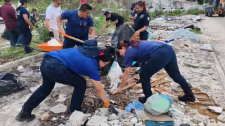 "Es foco de contaminación": vecinos celebran jornada de saneamiento en predio insalubre de Campeche