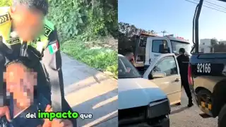 En el accidente, una menor quedó atrapada en el vehículo; los adultos fueron detenidos