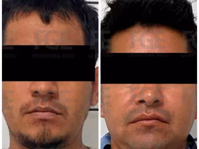 Los dos sujetos fueron presentados por la FGE de Quintana Roo.