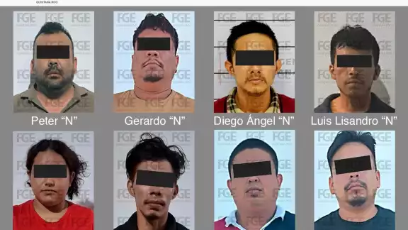Los detenidos fueron identificados comoDiego Ángel “N”, Gerardo “N”, Bartolo “N”, Jerson Eduardo “N”, Christopher Julián “N”, Vania Maiyrin “N”, Luis Lisandro “N” y Peter “N”