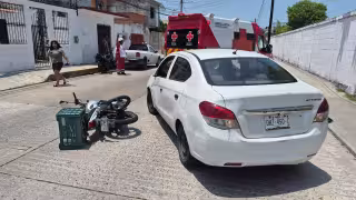 Accidente en Ciudad del Carmen deja dos lesionados sin gravedad