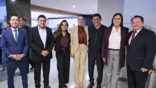 Mauricio Vila y Joaquín Díaz Mena asisten  a reunión con Claudia Sheinbaum