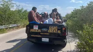 Elementos de la SSP auxiliaron a la familia tras haber quedado varada