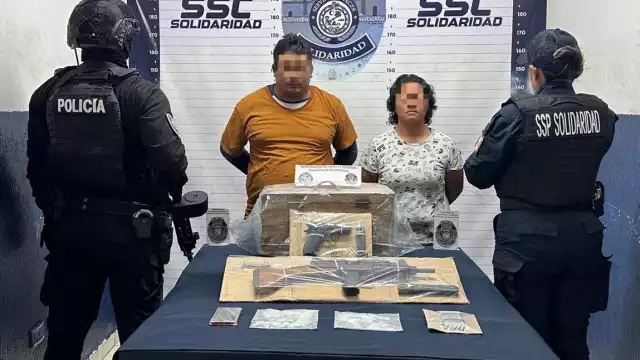 Detienen a dos presuntos tiradores del crimen organizado en Puerto Alto.