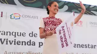 Claudia Sheinbaum el arranque de Vivienda para el Bienestar en Aguascalientes.