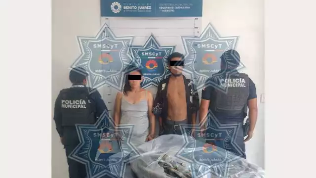 Los detenidos fueron identificados como Ángel Guadalupe “N”, de 21 años, y Estefanía Yoselin “N”, de 32