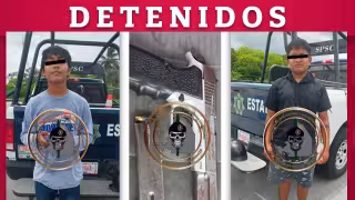 Dos personas fueron detenidas con un arma de fuego en la carretera Sabancuy-Escárcega.