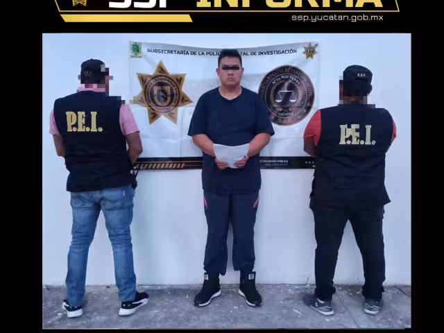 El sujeto detenido fue presentado por la SSP de Yucatán